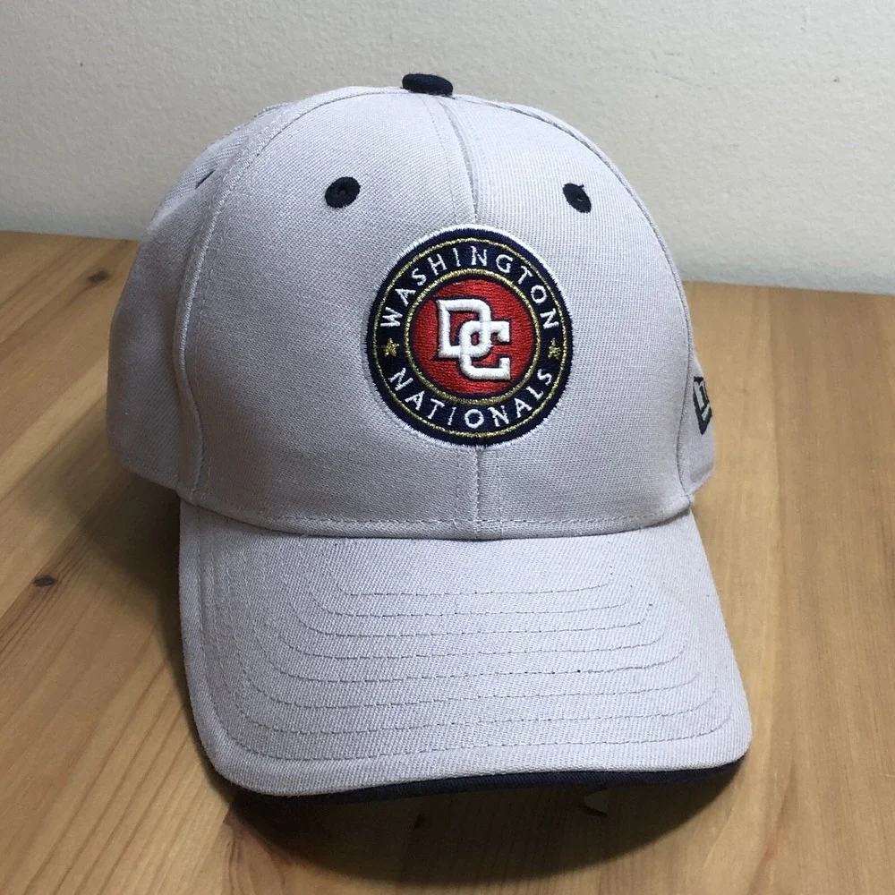 Washington Nationals New Era MLB Hat Cap Strap Back Men's Gray Baseball Logo